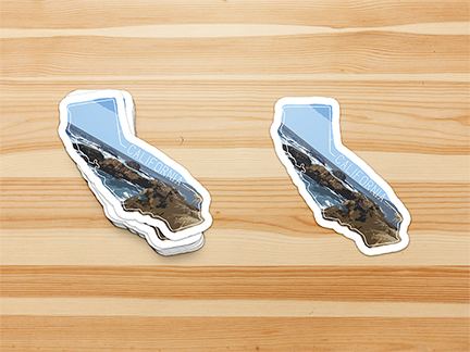 California Coastal Rocks Sticker